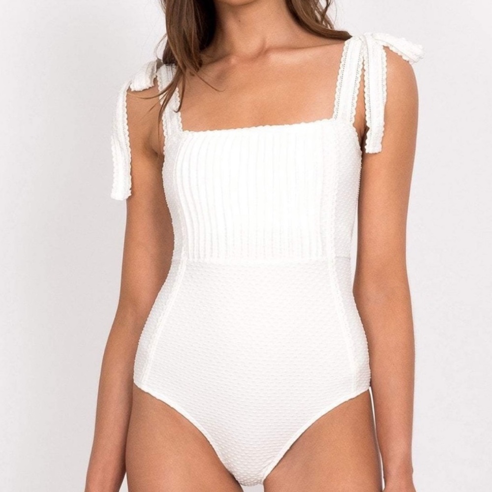 Peony Swim Pintucked One Piece
